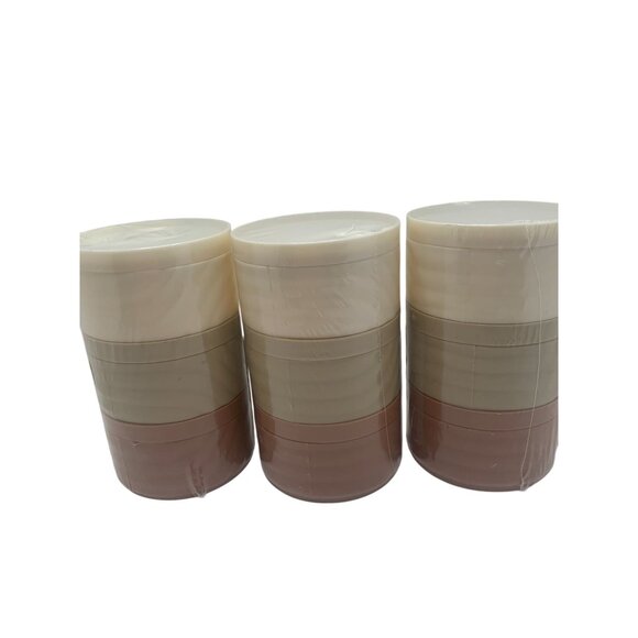 Stackable Plastic Storage Containers 3-Pack  Multi-Color Set - Picture 3 of 3